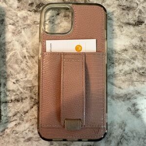 Elegant Pink Phone Case with Card Holder